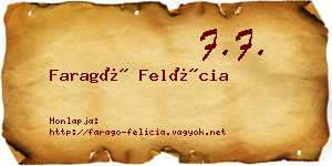 Faragó Felícia névjegykártya