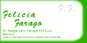 felicia farago business card